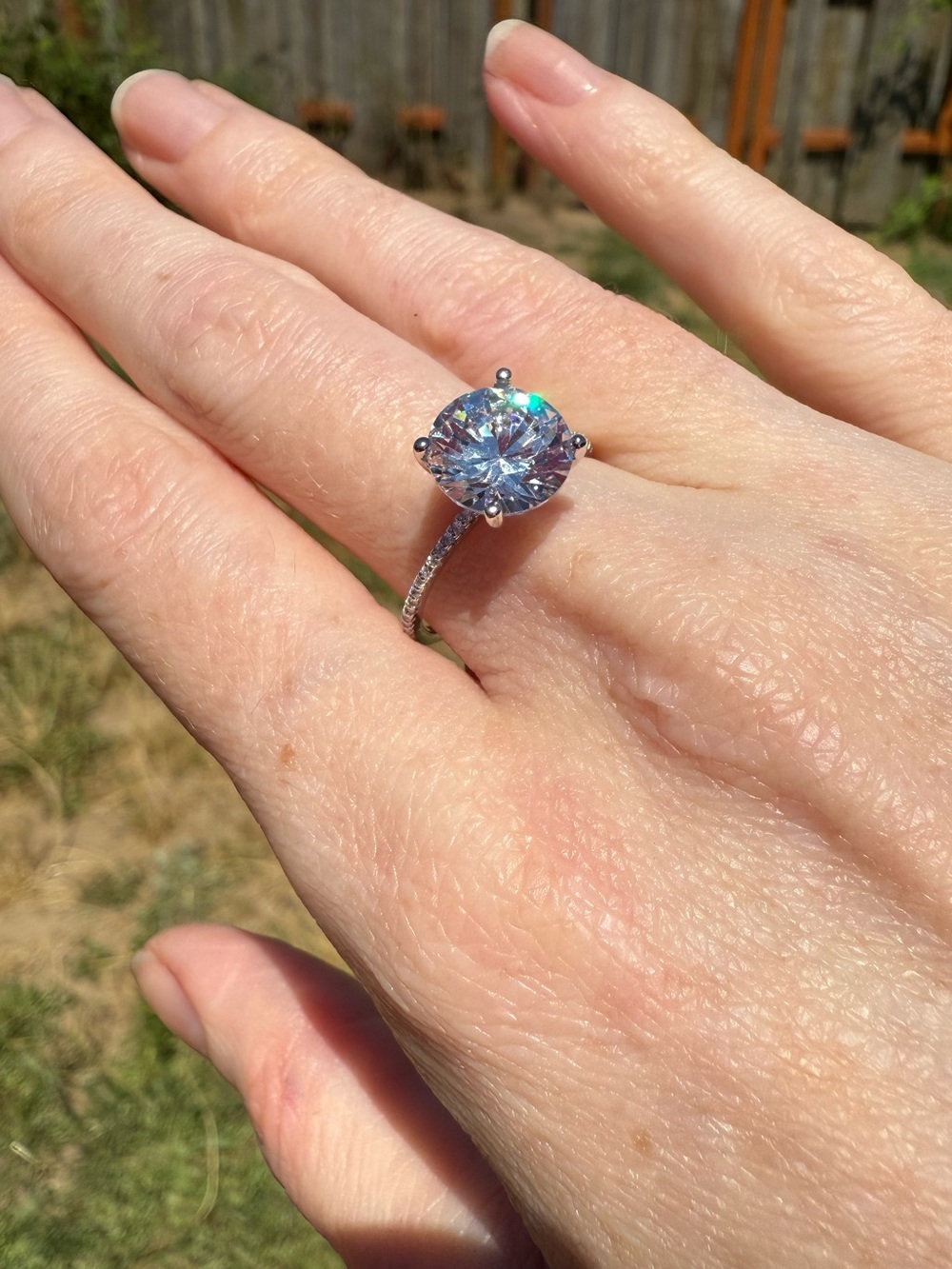 3Ct Natural Zircon Sterling Silver Ring! - Picture 13 of 17
